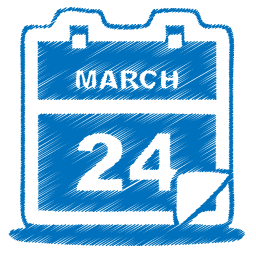 blue calendar icon 128
